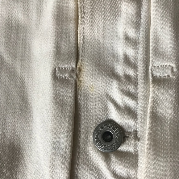 Free People White Denim Sweatshirt Sleeve Jacket - Picture 3 of 3